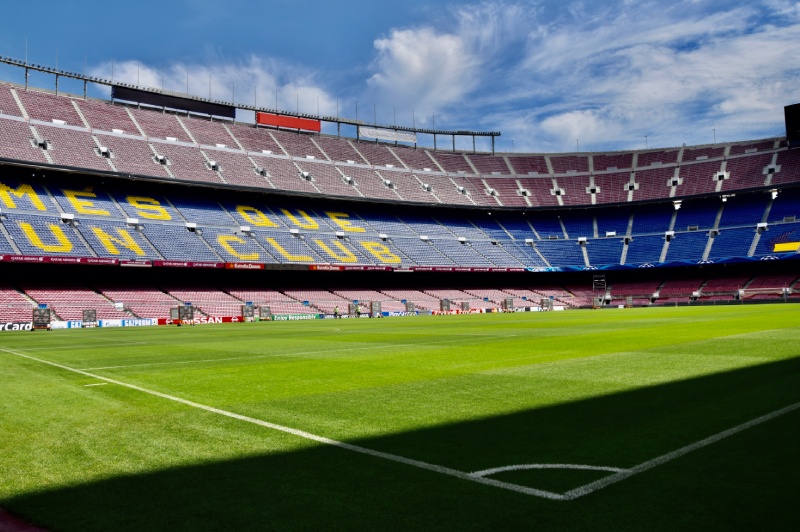 På Camp Nou i Barcelona spilles kampe i La Liga