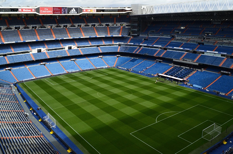 På Santiago Bernabéu i Madrid spilles kampe i La Liga